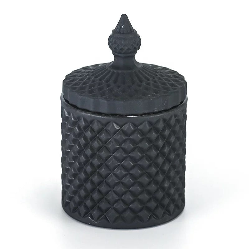 Matte Black Namaste Glass Candle